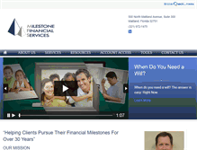 Tablet Screenshot of milestonefinancialservices.com